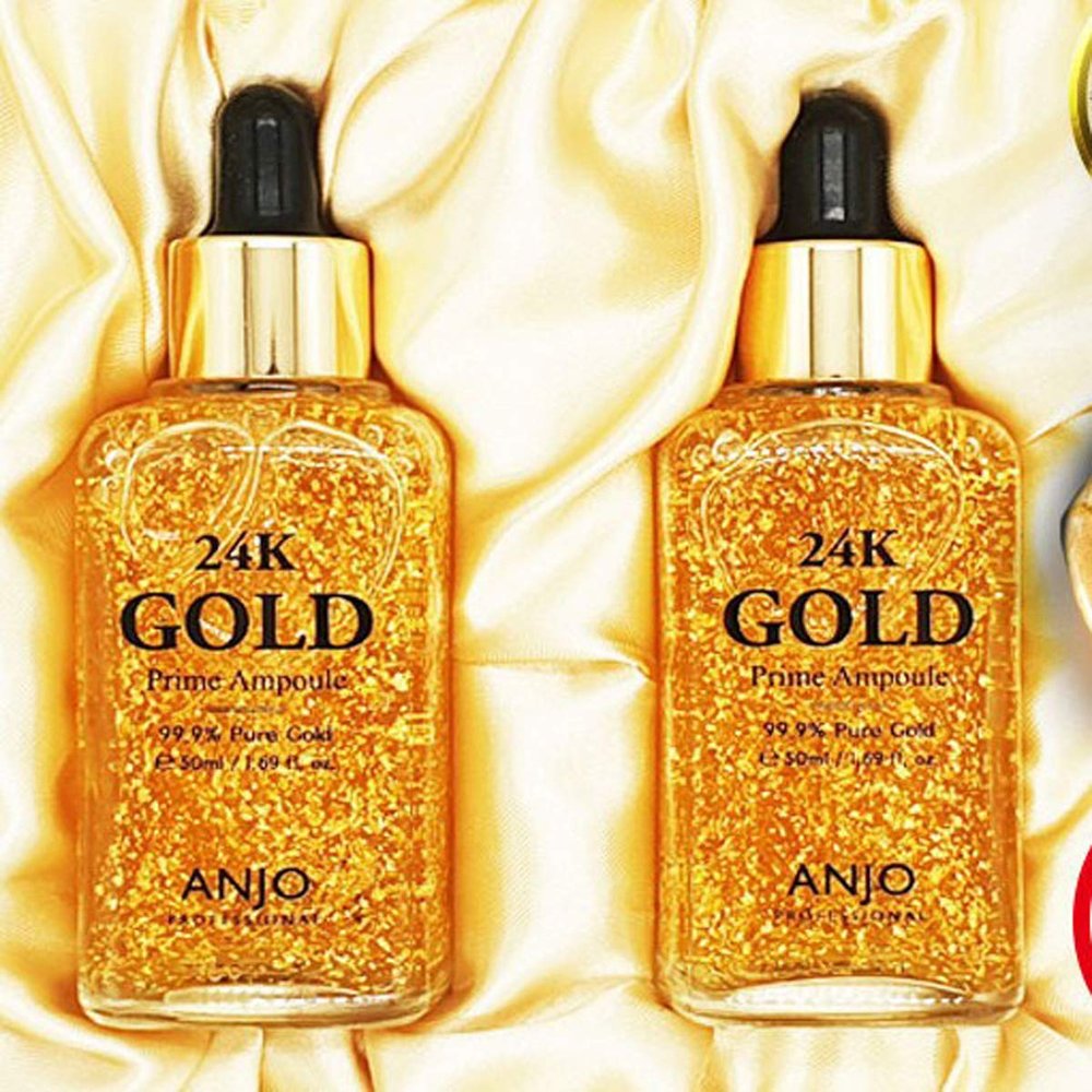 ANJO Professional 24K Gold Prime Ampoule 99.9% Pure Gold 50ml/1.69fl.oz 1+1 Set
