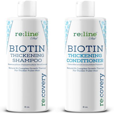Biotin Shampoo and Conditioner for Thinning Hair Growth Thickening Shampoo for Hair Loss Treatment NATURAL Sulfate Free for Color Treated Hair Regrowth Treatment for Men Women