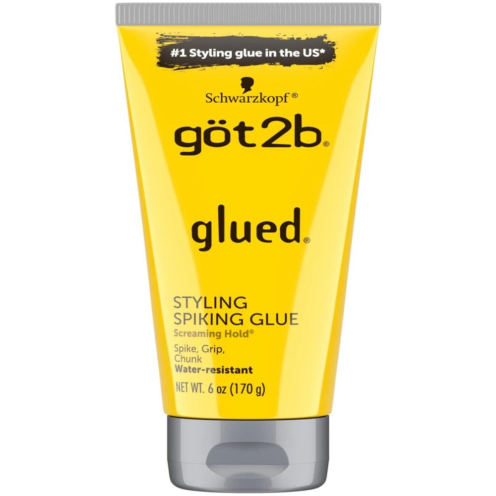 (12Pack) [GOT 2B] GLUED Styling Spiking Glue Water-Resistant Screaming Hold 6OZ