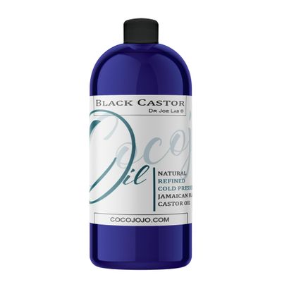 Jamaican Black Castor Oil Pure, Refined, Cold Pressed 32 oz Natural, Vegan, Non-GMO, Bulk, Carrier Oil for Hair Skin Face Body Nails Facial Hair Eyelashes Eyebrows Cuticles - Packaging May Vary
