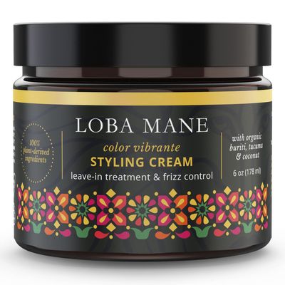 Loba Mane Curl Styling Cream Anti Frizz & Heat Protection Curl Defining Cream - Nourishes and Hydrates - Color Safe, Vegan, Natural & Organic Curly Hair Cream (6oz)