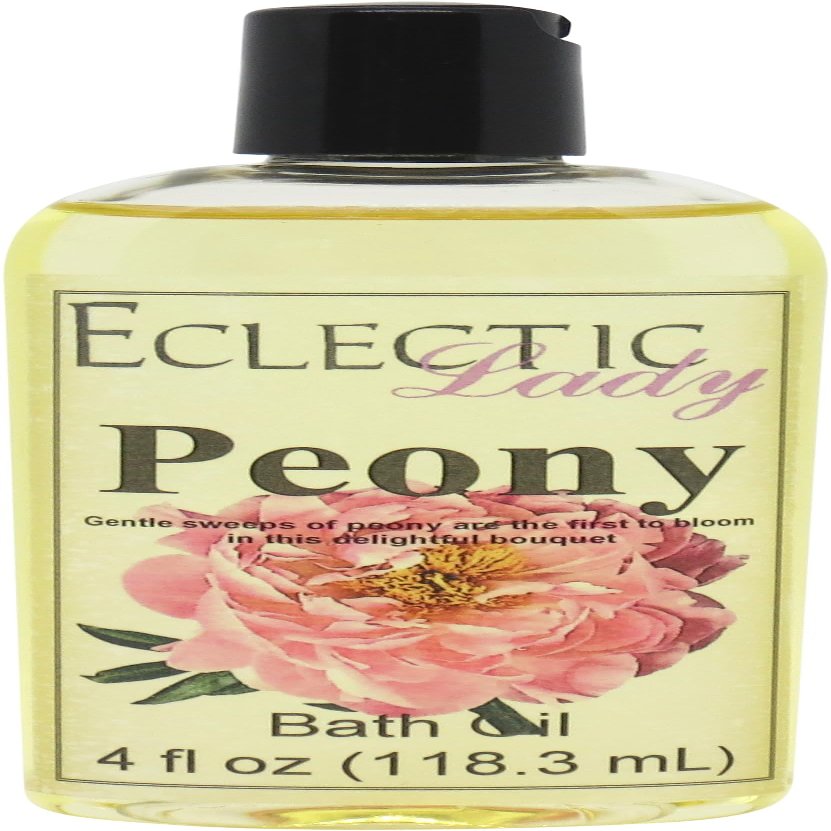 Peony Bath Oil, Scented Body Oil, Relaxing, 4 oz