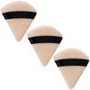 3-Pack Powder Puffs For Face Makeup, Made of Cotton Velour in Triangle Wedge Shape Designed for Contouring, Under Eyes and Corners view 1