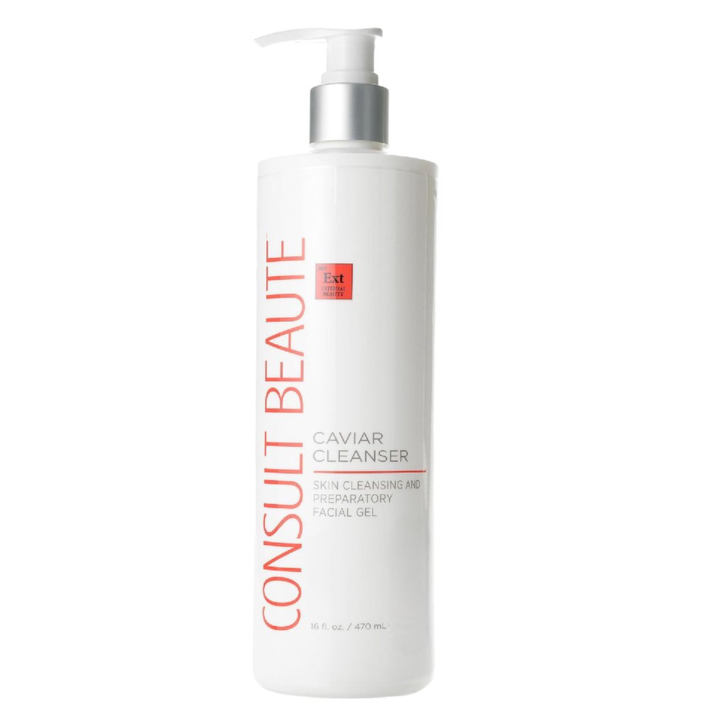 Consult Beaute - Caviar Facial Cleanser - Gentle Face Wash and Makeup Remover - Gel to Foam - Skin Hydrating Lime Pearl Caviar - Aloe - Bergamot Fruit Oil - Dry, Normal and Oily Skin 16 Fl Oz