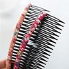 5Pcs Floral Pattern Hair Side Combs Pin Clip Headdress with Teeth for Lady Women Girls, Color Random view 3