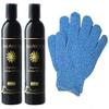 Tan Physics Sunless Tanner 8oz (Pack of 2) with Exfoliation Gloves  Self Tanning Lotion  Instant Tanning Lotion for Face & Body  Natural Self Tanner for a Streak-Free,Long-Lasting Glow view 1